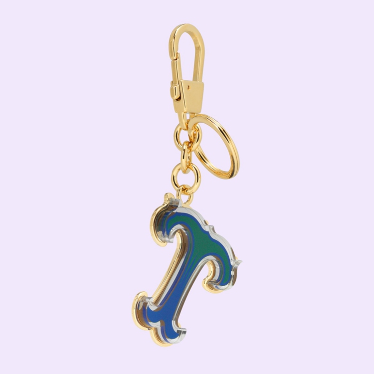 727989.JCFUG.8555.003.100.0000.Light Letter T Plexiglas keychain